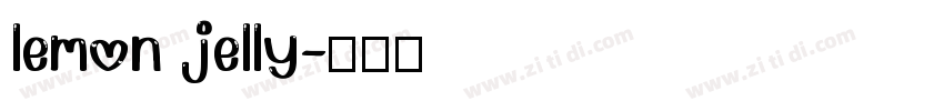 lemon jelly字体转换